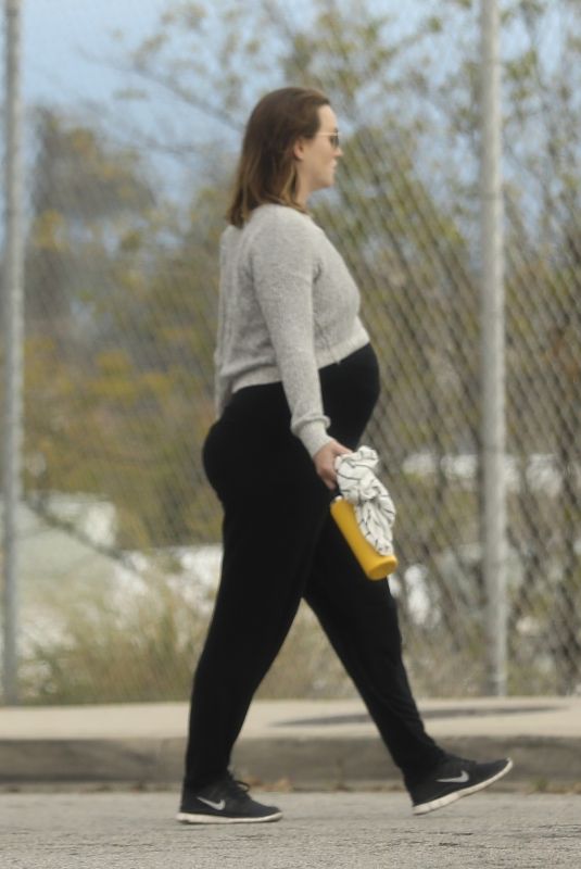 Pregnant LEIGHTON MEESTER Out and About in Los Angeles 04/02/2020