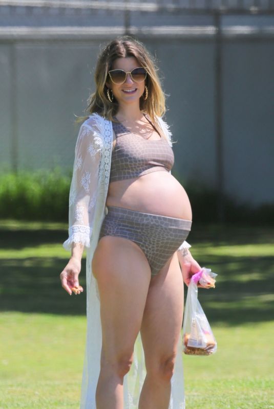 Pregnant RACHEL MCCORD in Bikini Out in Los Angeles 04/232/2020