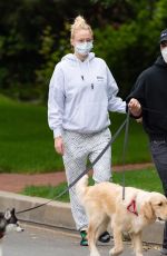 Pregnant SOPHIE TURNER and Joe Jonas Out with Their Dogs in Los Angeles 04/18/2020