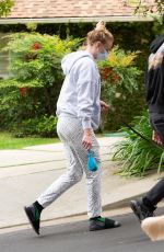 Pregnant SOPHIE TURNER and Joe Jonas Out with Their Dogs in Los Angeles 04/18/2020