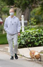 Pregnant SOPHIE TURNER and Joe Jonas Out with Their Dogs in Los Angeles 04/18/2020