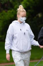 Pregnant SOPHIE TURNER and Joe Jonas Out with Their Dogs in Los Angeles 04/18/2020