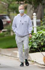 Pregnant SOPHIE TURNER and Joe Jonas Out with Their Dogs in Los Angeles 04/18/2020