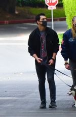 Pregnant SOPHIE TURNER and Joe Jonas Out with Their Dogs in Los Angeles 04/21/2020