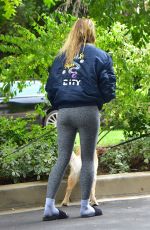 Pregnant SOPHIE TURNER and Joe Jonas Out with Their Dogs in Los Angeles 04/21/2020