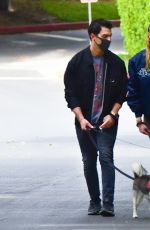 Pregnant SOPHIE TURNER and Joe Jonas Out with Their Dogs in Los Angeles 04/21/2020