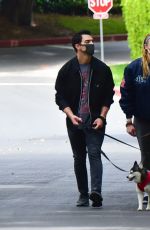 Pregnant SOPHIE TURNER and Joe Jonas Out with Their Dogs in Los Angeles 04/21/2020