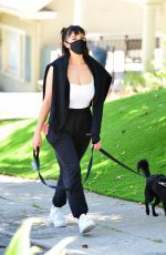 REBECCA BLACK Wearing Mask Out with Her Dog in Orange County 04/23/2020