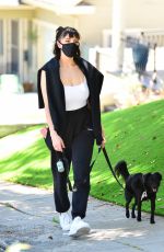 REBECCA BLACK Wearing Mask Out with Her Dog in Orange County 04/23/2020