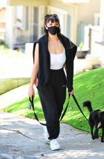 REBECCA BLACK Wearing Mask Out with Her Dog in Orange County 04/23/2020
