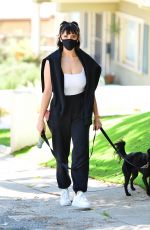 REBECCA BLACK Wearing Mask Out with Her Dog in Orange County 04/23/2020