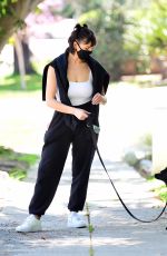 REBECCA BLACK Wearing Mask Out with Her Dog in Orange County 04/23/2020