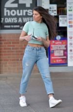 REBECCA GORMLEY in Denim at a Gas Station in Newcastle 04/07/2020