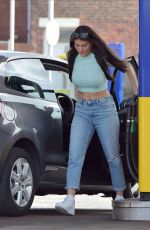 REBECCA GORMLEY in Denim at a Gas Station in Newcastle 04/07/2020