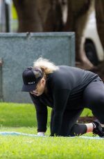REBEL WILSON Training at a Park and then Shopping in Sydney 04/07/2020