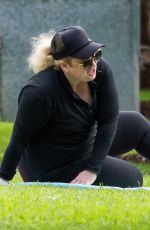 REBEL WILSON Training at a Park and then Shopping in Sydney 04/07/2020