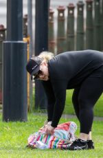 REBEL WILSON Training at a Park and then Shopping in Sydney 04/07/2020