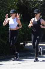 REESE WITHERSPOON and AVA PHILLIPPE Out Jogging in Brentwood 04/11/2020