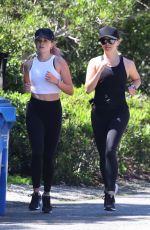 REESE WITHERSPOON and AVA PHILLIPPE Out Jogging in Brentwood 04/11/2020