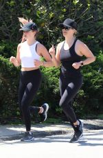 REESE WITHERSPOON and AVA PHILLIPPE Out Jogging in Brentwood 04/11/2020