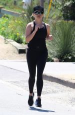 REESE WITHERSPOON and AVA PHILLIPPE Out Jogging in Brentwood 04/11/2020