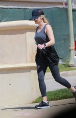 REESE WITHERSPOON Out Jogging in Brentwood 04/02/2020