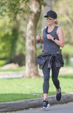 REESE WITHERSPOON Out Jogging in Los Angeles 04/07/2020