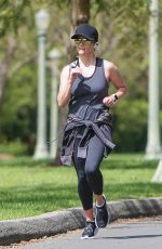 REESE WITHERSPOON Out Jogging in Los Angeles 04/07/2020