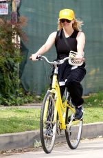 REESE WITHERSPOON Out Riding Bike in Pacific Palisades 03/31/2020