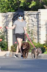 REESE WITHERSPOON Out with Her Dog in Brentwood 04/27/2020