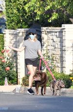 REESE WITHERSPOON Out with Her Dog in Brentwood 04/27/2020