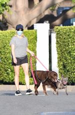 REESE WITHERSPOON Out with Her Dog in Brentwood 04/27/2020