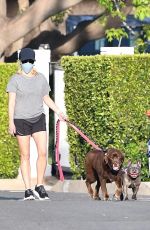 REESE WITHERSPOON Out with Her Dog in Brentwood 04/27/2020