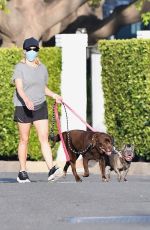 REESE WITHERSPOON Out with Her Dog in Brentwood 04/27/2020