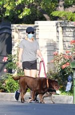 REESE WITHERSPOON Out with Her Dog in Brentwood 04/27/2020
