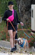 REESE WITHERSPOON Out with Her Dogs in Pacific Palisades 04/06/2020