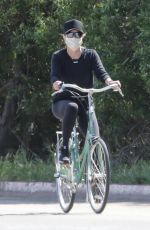 REESE WITHERSPOON Wearing Mask Out for Bike Ride in Malibu 04/19/2020