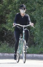 REESE WITHERSPOON Wearing Mask Out for Bike Ride in Malibu 04/19/2020