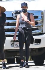 REESE WITHERSPOON Wearing Mask Out in Brentwood 04/21/2020