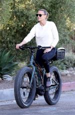 ROBIN WRIGHT and Clement Giraudet Out Riding Bikes with Their Dog in Pacific Palisades 04/21/2020