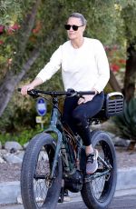 ROBIN WRIGHT and Clement Giraudet Out Riding Bikes with Their Dog in Pacific Palisades 04/21/2020