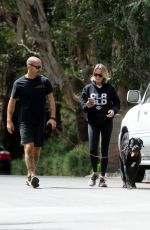 ROBIN WRIGHT and Clement Giraudet Out with Their Dog in Los Angeles 04/07/2020