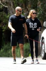 ROBIN WRIGHT and Clement Giraudet Out with Their Dog in Los Angeles 04/07/2020