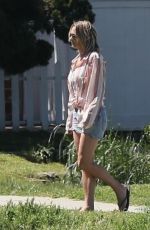 ROBIN WRIGHT in Denim Shorts Outside Her Home in Venice Beach 04/15/2020
