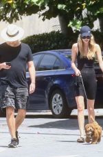 ROOSMARIJN DE KOK and Jamison Ernest Out with Her Dog in Miami 03/31/2020