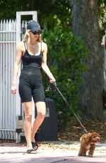 ROOSMARIJN DE KOK and Jamison Ernest Out with Her Dog in Miami 03/31/2020