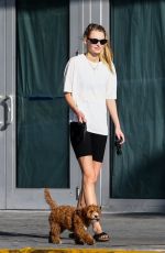 ROOSMARIJN DE KOK Out with Her Dog in Miami 04/02/2020