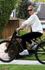 ROSIE HUNTINGTON-WHITELEY Out Riding a Bike in Los Angeles 04/04/2020