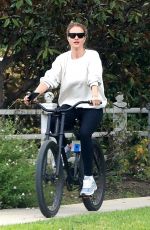 ROSIE HUNTINGTON-WHITELEY Out Riding a Bike in Los Angeles 04/04/2020