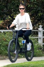 ROSIE HUNTINGTON-WHITELEY Out Riding a Bike in Los Angeles 04/04/2020